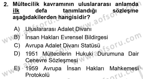 Uluslararası İlişkilere Giriş Dersi 2023 - 2024 Yılı (Final) Dönem Sonu Sınav Soruları 2. Soru