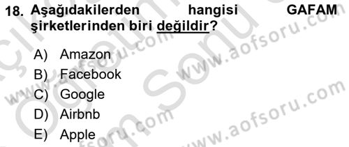 Uluslararası İlişkilere Giriş Dersi 2024 - 2025 Yılı (Final) Dönem Sonu Sınav Soruları 18. Soru