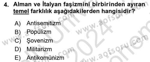 Uluslararası İlişkilere Giriş Dersi 2024 - 2025 Yılı (Final) Dönem Sonu Sınav Soruları 4. Soru