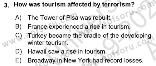 Introduction to International Relations Dersi Ara Sınavı Deneme Sınav Soruları 3. Soru