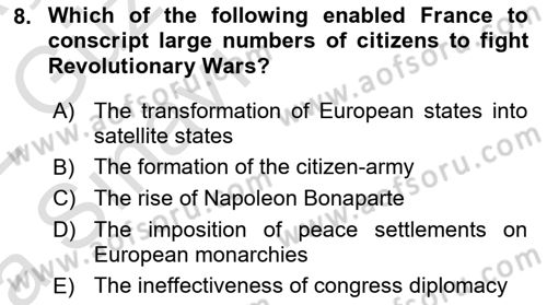 Introduction to International Relations Dersi Ara Sınavı Deneme Sınav Soruları 8. Soru