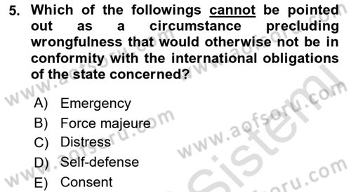 Introduction to International Relations Dersi 2021 - 2022 Yılı (Final) Dönem Sonu Sınav Soruları 5. Soru