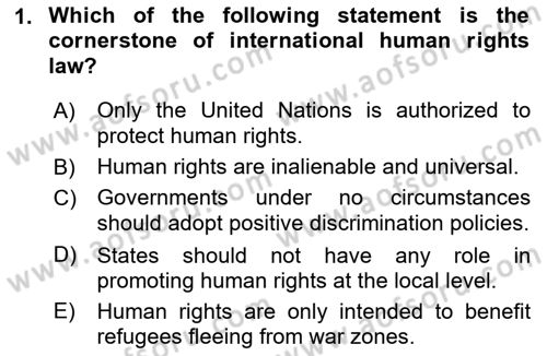 Introduction to International Relations Dersi 2022 - 2023 Yılı (Vize) Ara Sınav Soruları 1. Soru