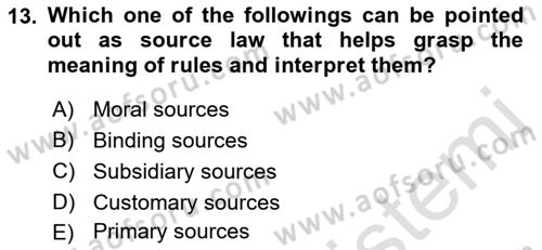 Introduction to International Relations Dersi 2022 - 2023 Yılı Yaz Okulu Sınav Soruları 13. Soru