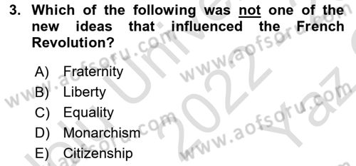 Introduction to International Relations Dersi 2022 - 2023 Yılı Yaz Okulu Sınav Soruları 3. Soru