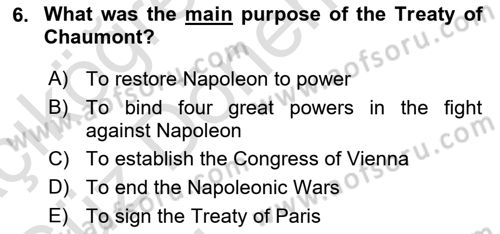 Introduction to International Relations Dersi Ara Sınavı Deneme Sınav Soruları 6. Soru