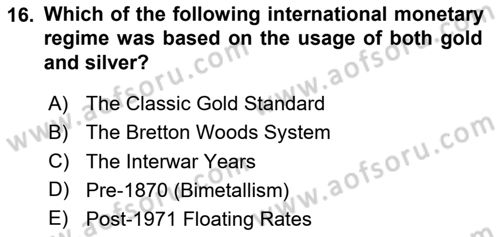 Introduction to International Relations Dersi 2023 - 2024 Yılı Yaz Okulu Sınav Soruları 16. Soru