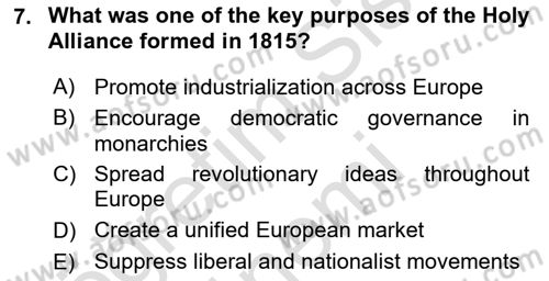 Introduction to International Relations Dersi Ara Sınavı Deneme Sınav Soruları 7. Soru