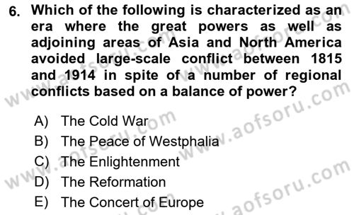 Political Science Dersi 2018 - 2019 Yılı Yaz Okulu Sınav Soruları 6. Soru
