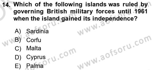 Political Science Dersi 2020 - 2021 Yılı Yaz Okulu Sınav Soruları 14. Soru