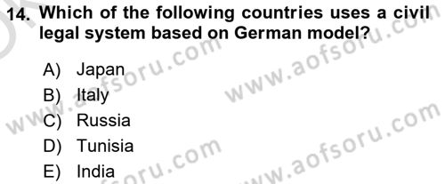 Political Science Dersi 2022 - 2023 Yılı Yaz Okulu Sınav Soruları 14. Soru