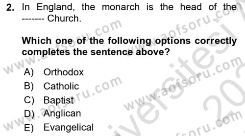 Political Science Dersi 2023 - 2024 Yılı (Final) Dönem Sonu Sınav Soruları 2. Soru