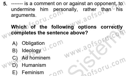 Political Science Dersi 2024 - 2025 Yılı (Final) Dönem Sonu Sınav Soruları 5. Soru