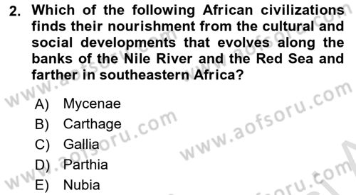 Contemporary World Civilizations Dersi 2021 - 2022 Yılı (Vize) Ara Sınav Soruları 2. Soru