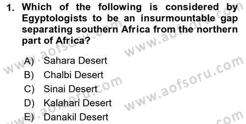 Contemporary World Civilizations Dersi 2021 - 2022 Yılı (Final) Dönem Sonu Sınav Soruları 1. Soru