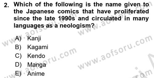 Contemporary World Civilizations Dersi 2021 - 2022 Yılı Yaz Okulu Sınav Soruları 2. Soru