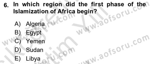 Contemporary World Civilizations Dersi 2022 - 2023 Yılı Yaz Okulu Sınav Soruları 6. Soru