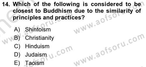 Contemporary World Civilizations Dersi 2023 - 2024 Yılı (Vize) Ara Sınav Soruları 14. Soru