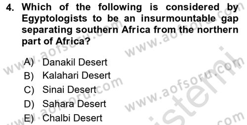 Contemporary World Civilizations Dersi 2023 - 2024 Yılı (Vize) Ara Sınav Soruları 4. Soru