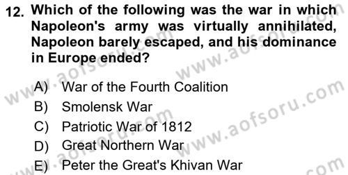 Contemporary World Civilizations Dersi 2023 - 2024 Yılı Yaz Okulu Sınav Soruları 12. Soru