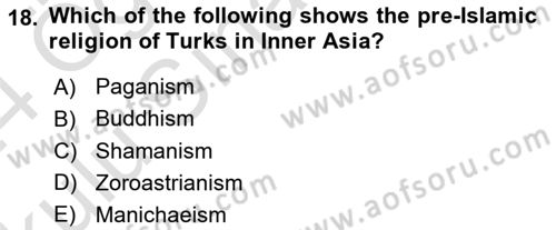 Contemporary World Civilizations Dersi 2023 - 2024 Yılı Yaz Okulu Sınav Soruları 18. Soru