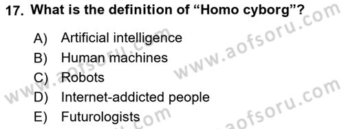 Contemporary World Civilizations Dersi 2024 - 2025 Yılı Yaz Okulu Sınav Soruları 17. Soru