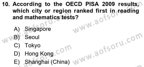 Contemporary World Civilizations Dersi 2025 - 2026 Yılı (Vize) Ara Sınav Soruları 10. Soru