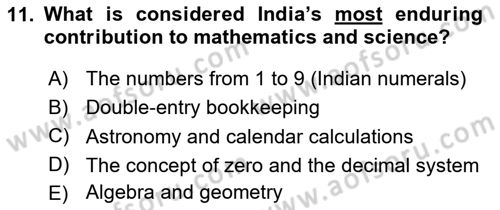 Contemporary World Civilizations Dersi 2025 - 2026 Yılı (Vize) Ara Sınav Soruları 11. Soru