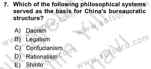 Contemporary World Civilizations Dersi 2025 - 2026 Yılı (Vize) Ara Sınav Soruları 7. Soru