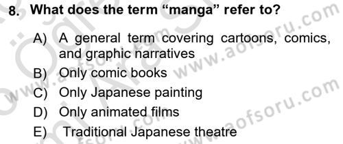 Contemporary World Civilizations Dersi 2025 - 2026 Yılı (Vize) Ara Sınav Soruları 8. Soru