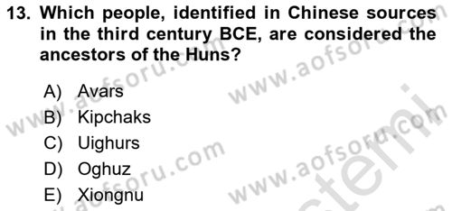 Contemporary World Civilizations Dersi 2025 - 2026 Yılı (Final) Dönem Sonu Sınav Soruları 13. Soru