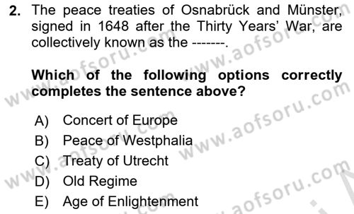 International Politics Dersi 2020 - 2021 Yılı Yaz Okulu Sınav Soruları 2. Soru