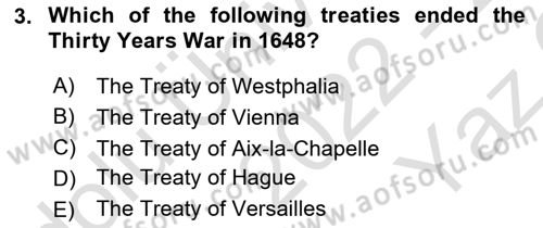 International Politics Dersi 2022 - 2023 Yılı Yaz Okulu Sınav Soruları 3. Soru
