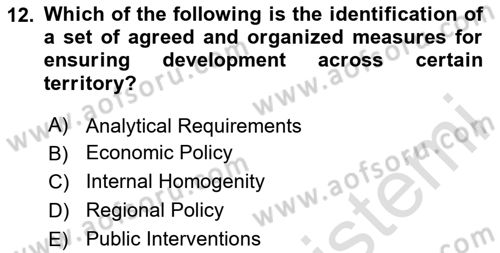 International Politics Dersi 2023 - 2024 Yılı (Vize) Ara Sınav Soruları 12. Soru