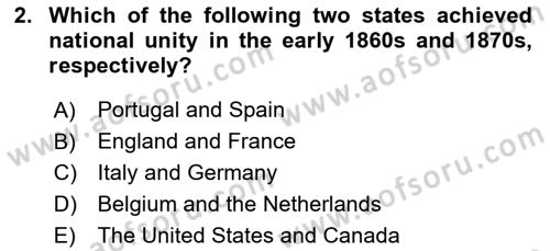 International Politics Dersi 2023 - 2024 Yılı Yaz Okulu Sınav Soruları 2. Soru