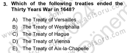 International Politics Dersi 2024 - 2025 Yılı (Final) Dönem Sonu Sınav Soruları 3. Soru