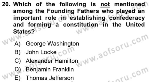 International Politics Dersi 2025 - 2026 Yılı (Vize) Ara Sınav Soruları 20. Soru