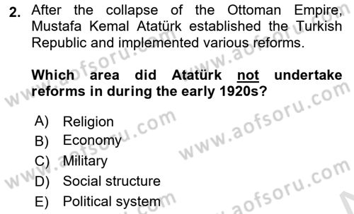 Diplomacy Dersi 2023 - 2024 Yılı (Final) Dönem Sonu Sınav Soruları 2. Soru