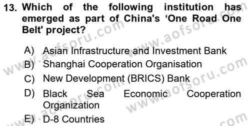 Diplomacy Dersi 2024 - 2025 Yılı (Final) Dönem Sonu Sınav Soruları 13. Soru
