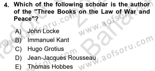 Diplomacy Dersi 2025 - 2026 Yılı (Vize) Ara Sınav Soruları 4. Soru