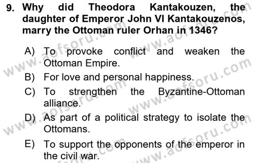 Diplomacy Dersi 2025 - 2026 Yılı (Vize) Ara Sınav Soruları 9. Soru