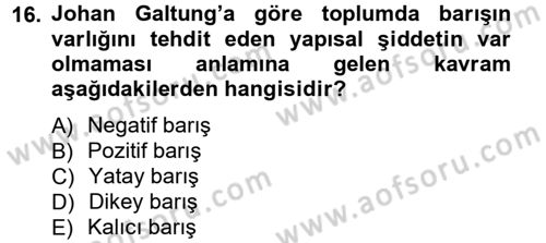 Uluslararası Politika 1 Dersi 2012 - 2013 Yılı (Final) Dönem Sonu Sınavı 16. Soru