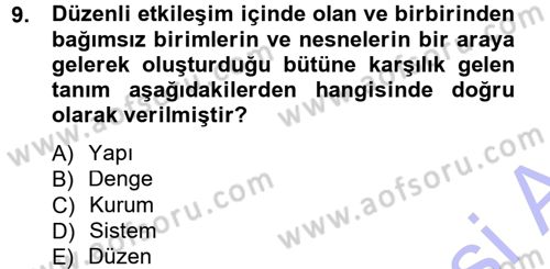 Uluslararası Politika 1 Dersi 2012 - 2013 Yılı (Final) Dönem Sonu Sınav Soruları 9. Soru