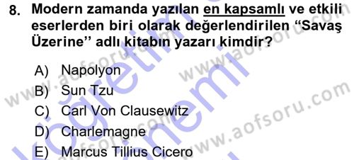 Uluslararası Politika 1 Dersi 2015 - 2016 Yılı (Final) Dönem Sonu Sınav Soruları 8. Soru