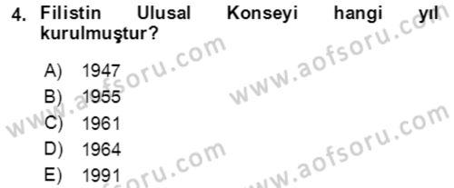 Uluslararası Politika 1 Dersi 2020 - 2021 Yılı Yaz Okulu Sınavı 4. Soru