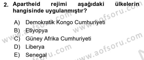 Uluslararası Politika 1 Dersi 2021 - 2022 Yılı (Final) Dönem Sonu Sınav Soruları 2. Soru