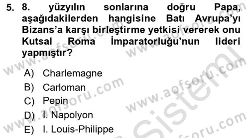 Uluslararası Politika 1 Dersi 2021 - 2022 Yılı (Final) Dönem Sonu Sınav Soruları 5. Soru