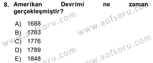 Uluslararası Politika 1 Dersi 2022 - 2023 Yılı (Final) Dönem Sonu Sınav Soruları 8. Soru