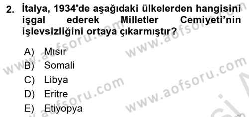 Uluslararası Politika 1 Dersi 2023 - 2024 Yılı (Vize) Ara Sınav Soruları 2. Soru