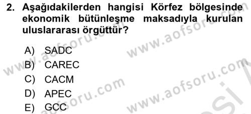 Uluslararası Politika 1 Dersi 2023 - 2024 Yılı (Final) Dönem Sonu Sınav Soruları 2. Soru